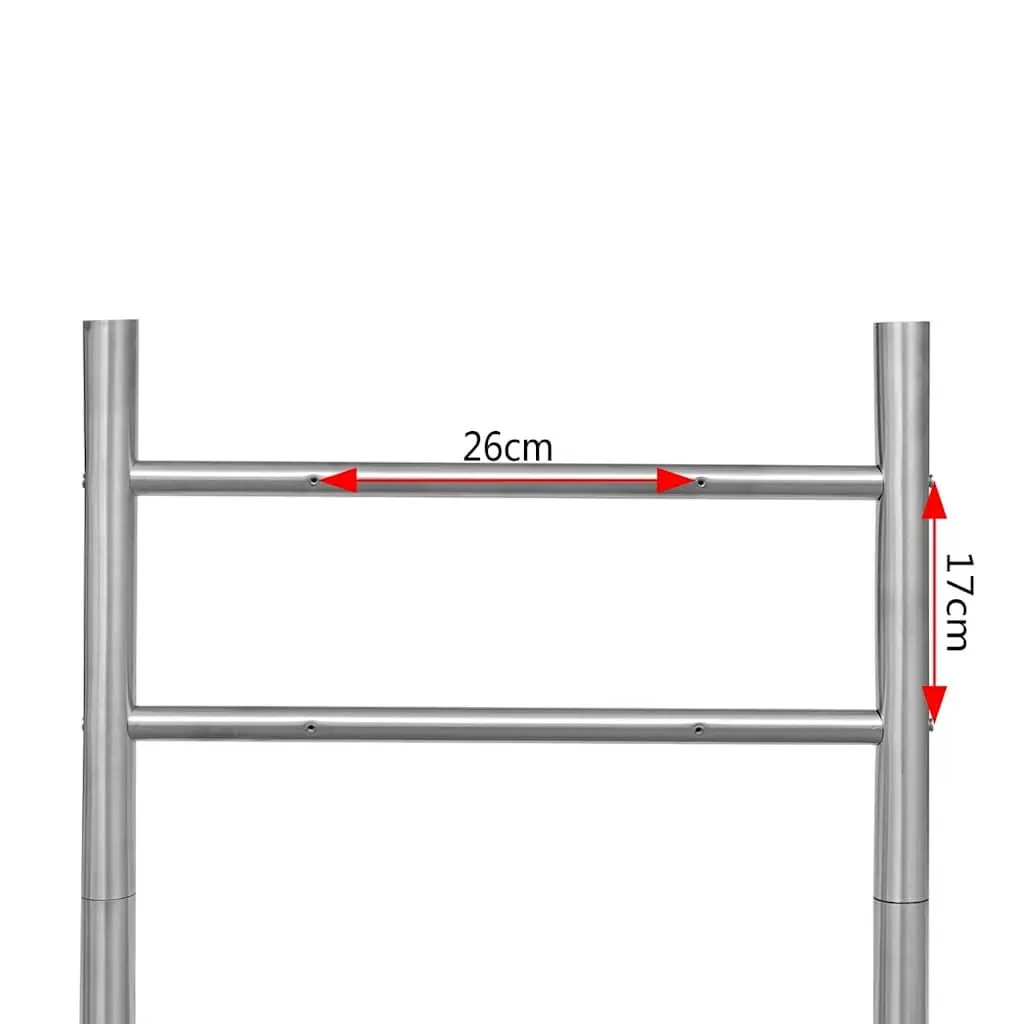 Silver Stainless Steel Mailbox Post Stand
