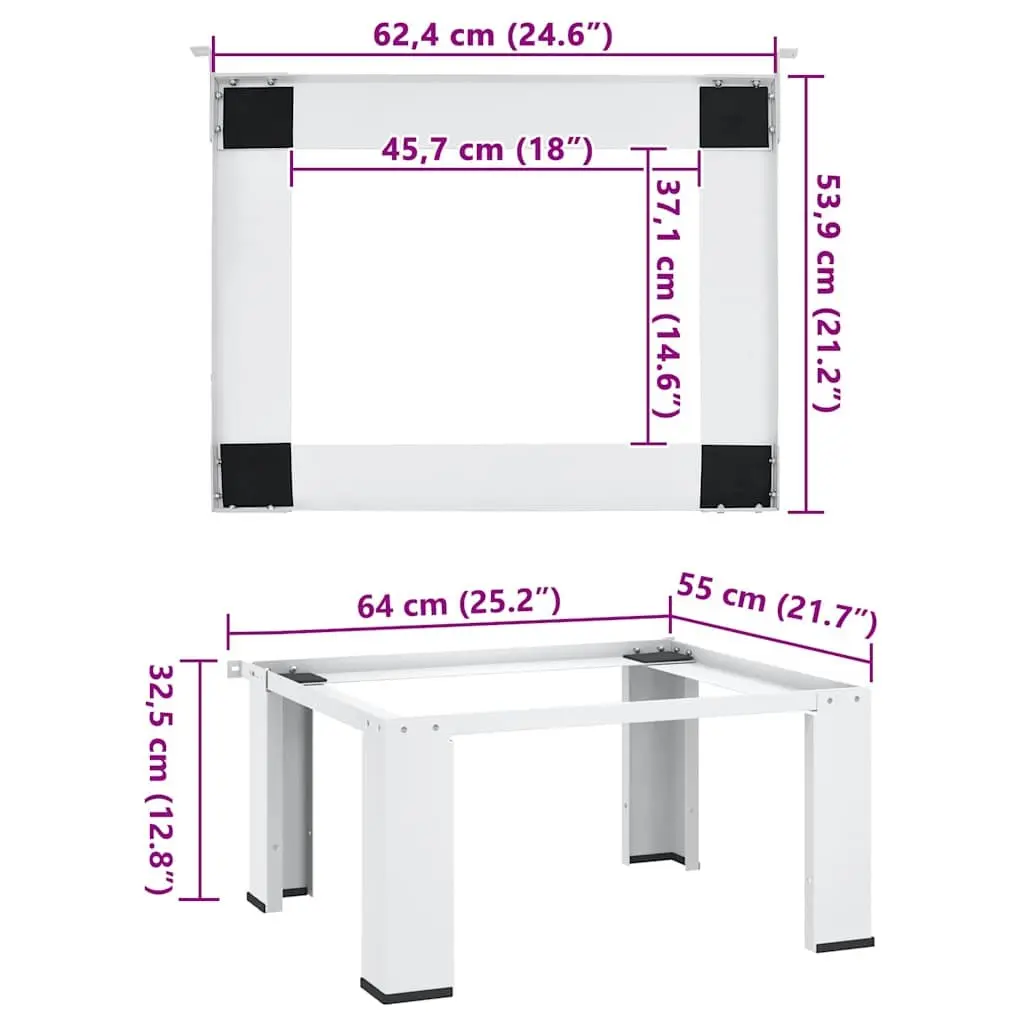 White Heavy Duty Washing Machine Pedestal