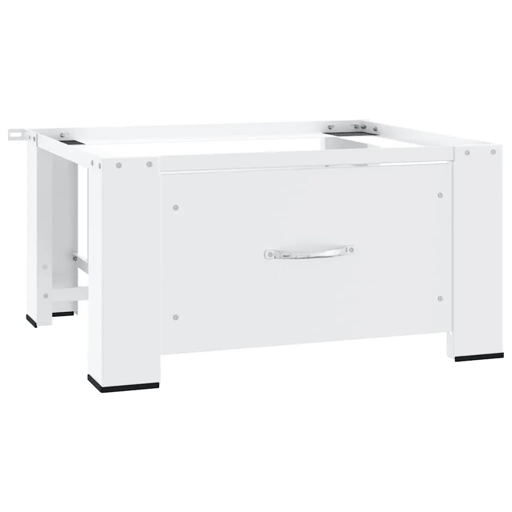 Washing Machine Pedestal Riser with Storage Drawer White Laundry Appliance Base