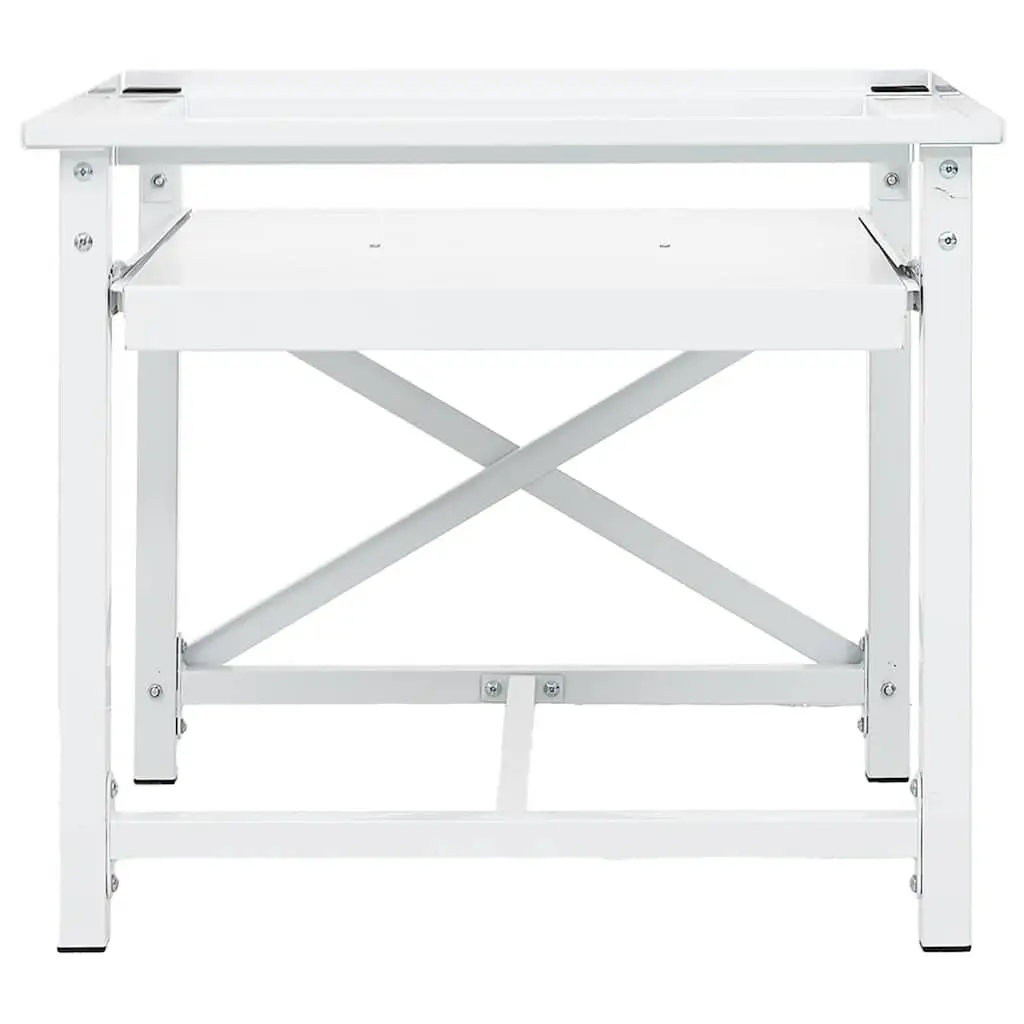 Washing Machine Pedestal for Laundry Room with Pull-Out Shelf White