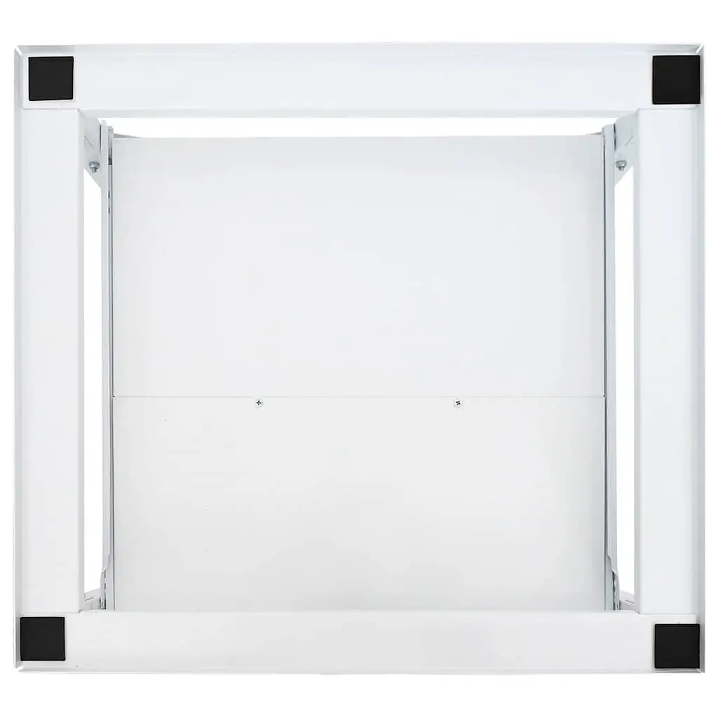 Washing Machine Pedestal for Laundry Room with Pull-Out Shelf White