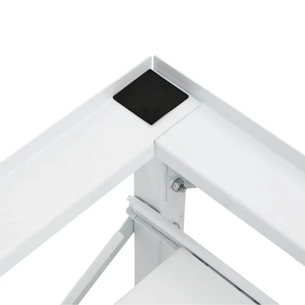 Washing Machine Pedestal for Laundry Room with Pull-Out Shelf White