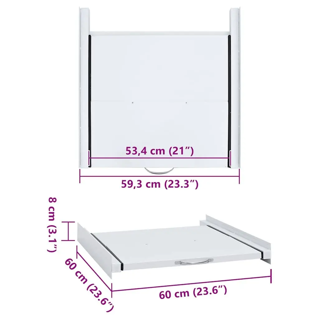 Washing Machine Stacking Kit with Pull-Out Shelf Universal Washer Dryer Column