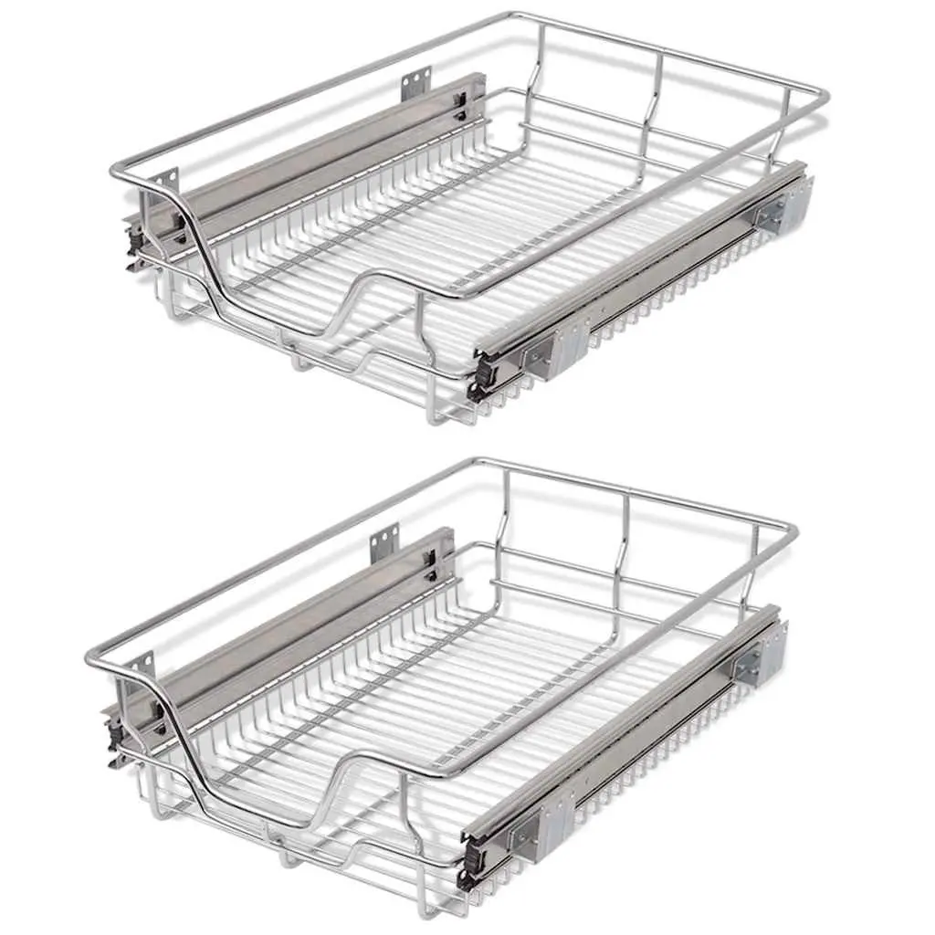 Pull-Out Wire Kitchen Baskets, 2 pcs