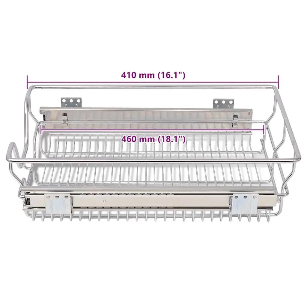 Pull-Out Wire Kitchen Baskets, 2 pcs