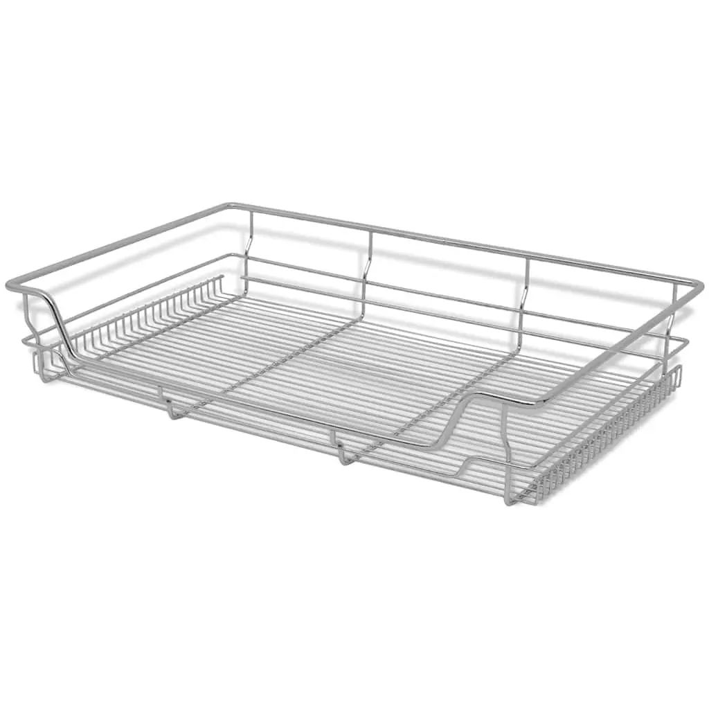 2 pcs Pull-Out Wire Baskets 800 mm Silver