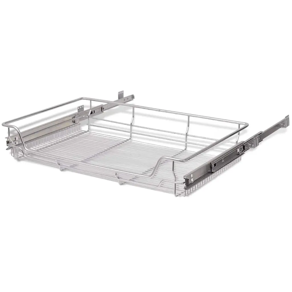 2 pcs Pull-Out Wire Baskets 800 mm Silver