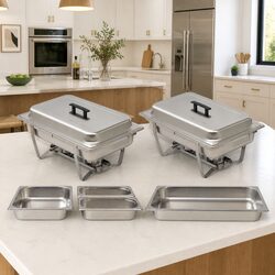 Specifications of the 2-Piece Chafing Dish Set in Stainless Steel