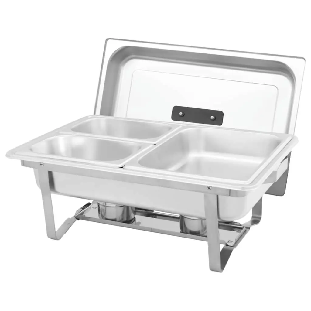 Chafing Dish Set 2 Piece Stainless Steel Food Warmer Catering Use
