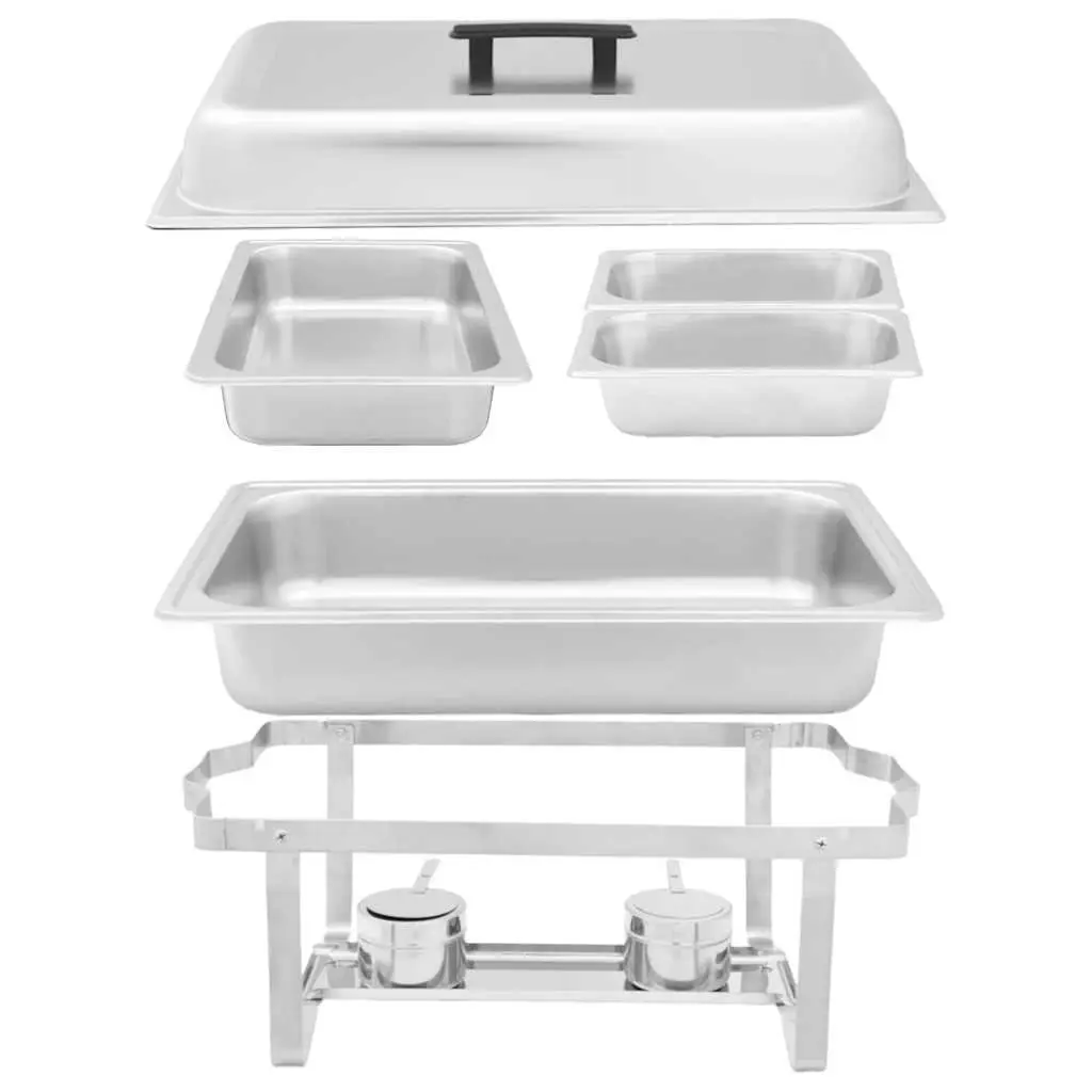 Chafing Dish Set 2 Piece Stainless Steel Food Warmer Catering Use