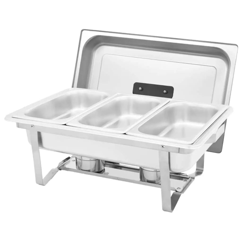 Chafing Dish Set 3 Piece Stainless Steel Food Warmer Gastronorm Catering