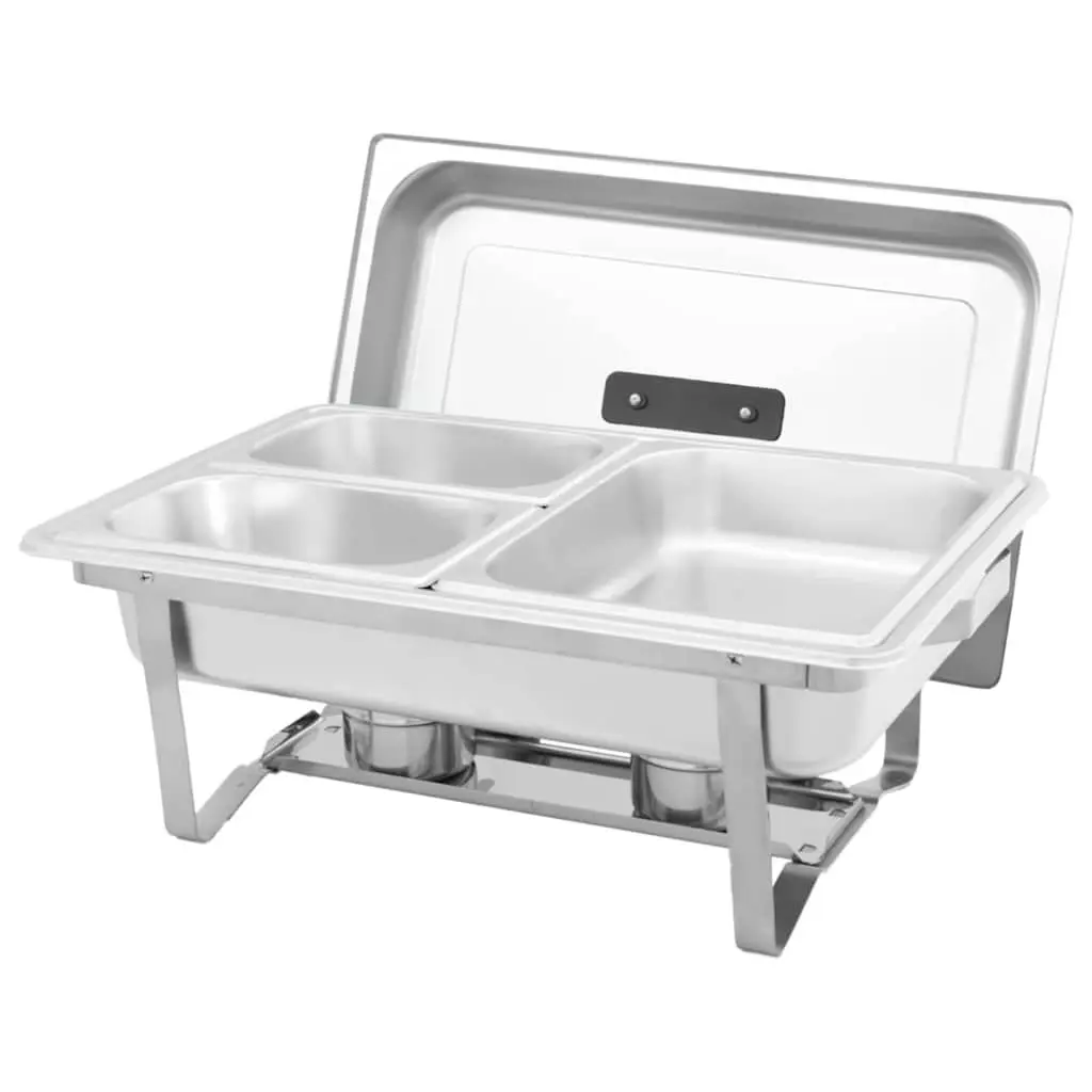 Chafing Dish Set 4 Piece Stainless Steel Food Warmer for Catering and Restaurant Use