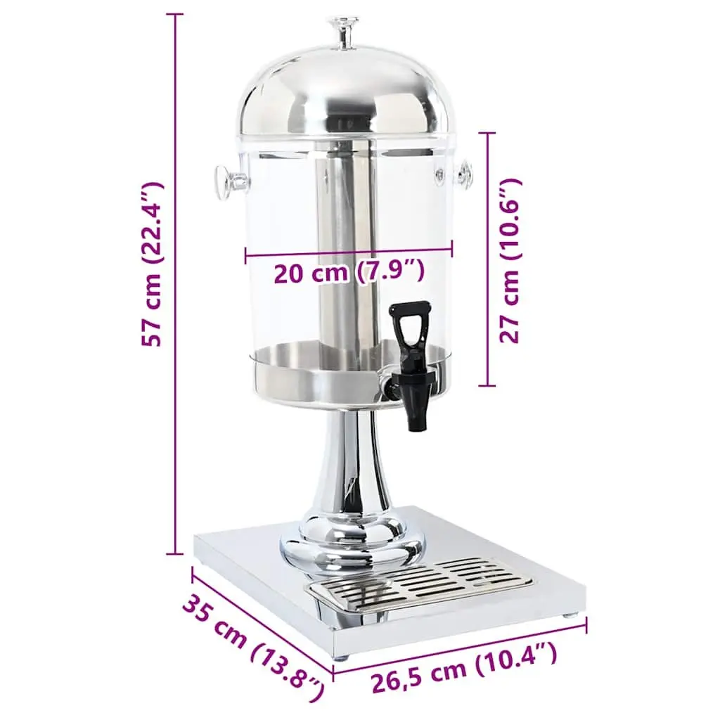Juice Dispenser for Events 8L Silver