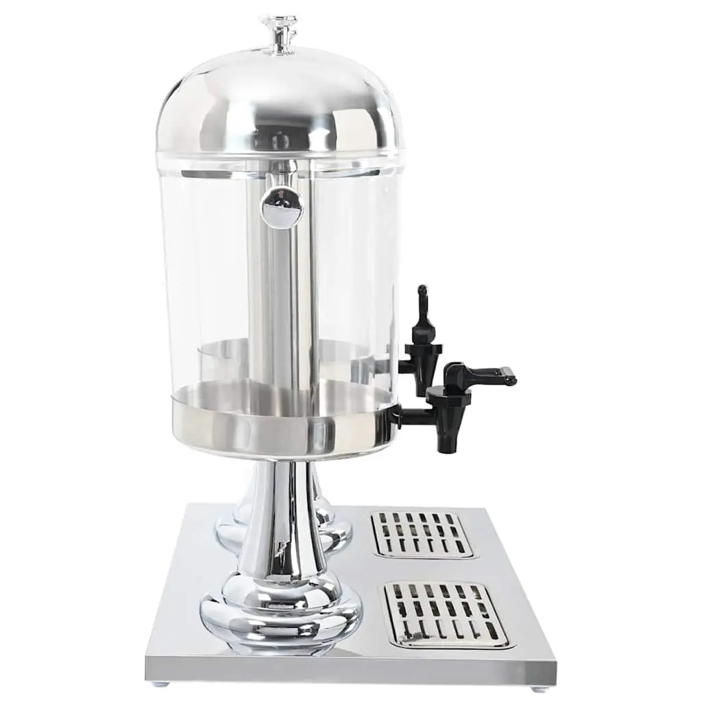 Double Beverage Dispenser 2 x 8L Juice Server Stainless Steel Taps Event