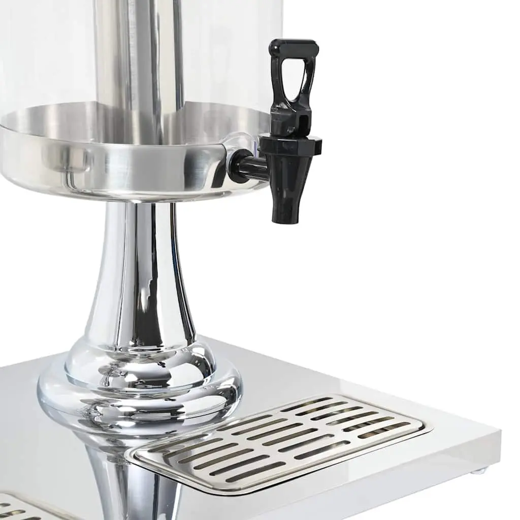 Double Beverage Dispenser 2 x 8L Juice Server Stainless Steel Taps Event