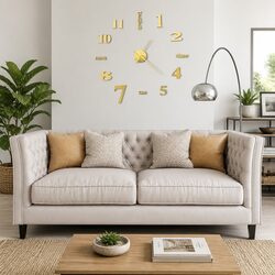 Specifications of the XXL 100cm 3D Wall Clock in Gold