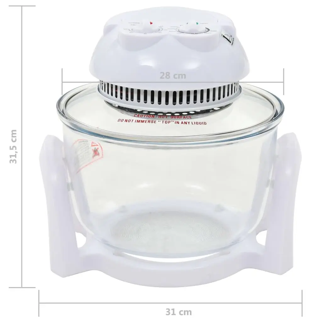 Halogen Convection Oven 800W, 10L Capacity, Glass Bowl