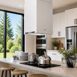 Island Range Hood Specifications: 756 m³/h, Stainless Steel, LED