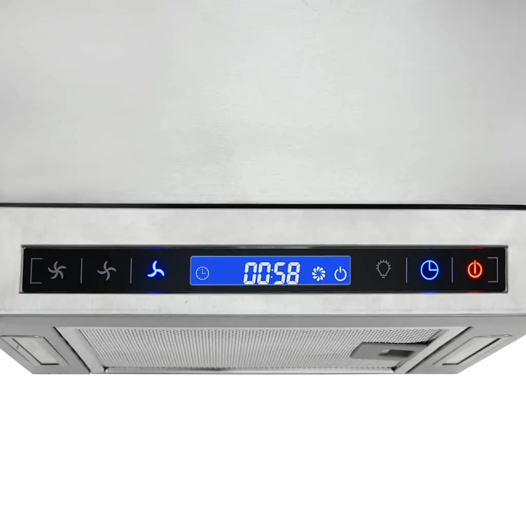 Island Range Hood Kitchen Stainless Steel 756 m³/h LCD Display Touch Sensor