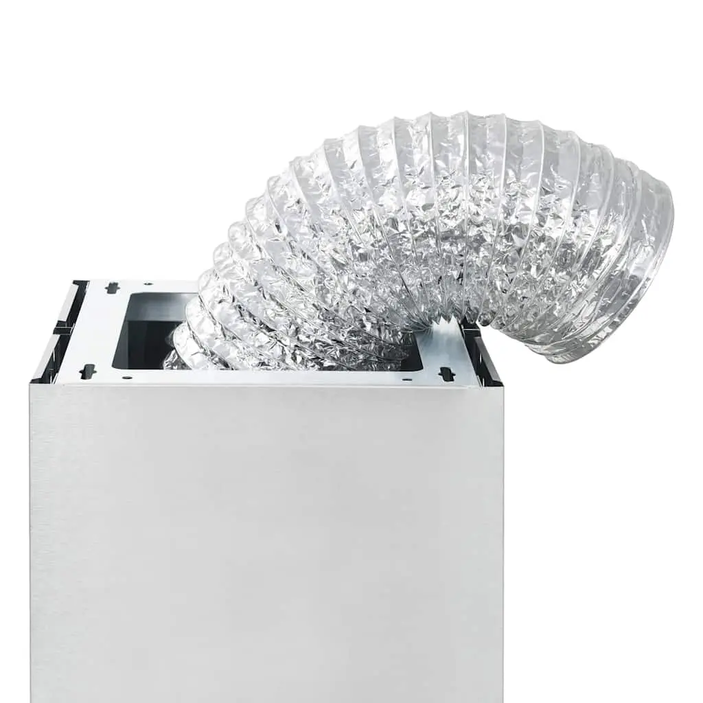 Island Range Hood Kitchen 90cm Stainless Steel Curved Glass Canopy LED Lights