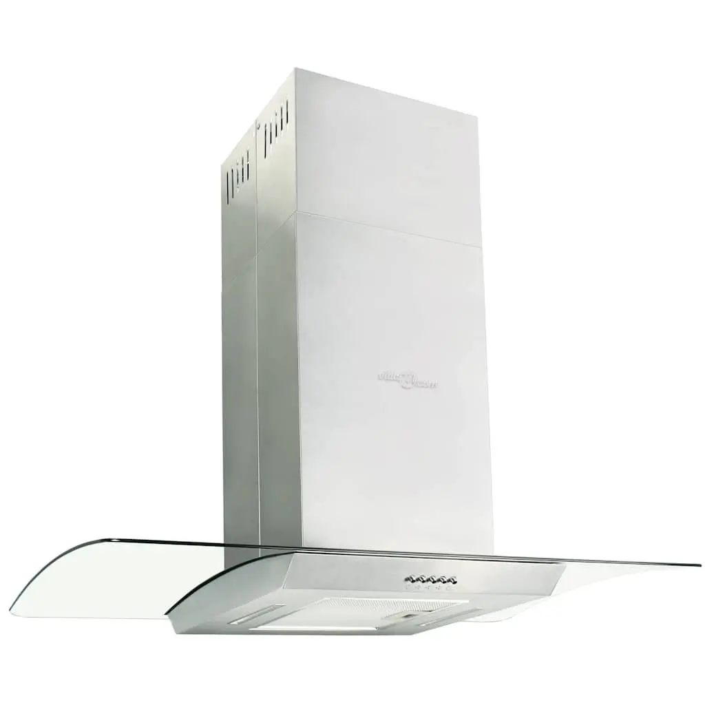 90cm Island Range Hood in Silver