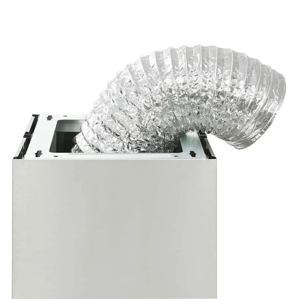 90cm Island Range Hood in Silver