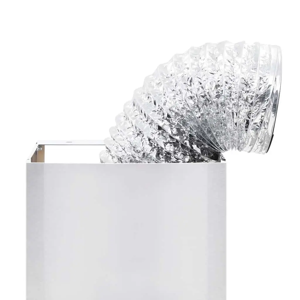 Wall Mounted Range Hood 60cm Silver Stainless Steel Curved Glass Chimney LED