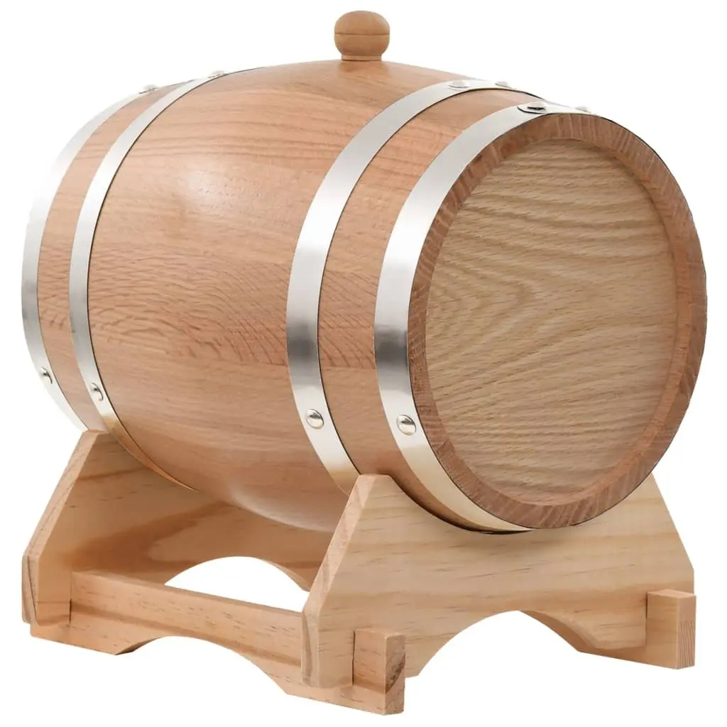 Wine Barrel with Tap Solid Oak Wood 6L Home Bar Dispenser Rustic Decor