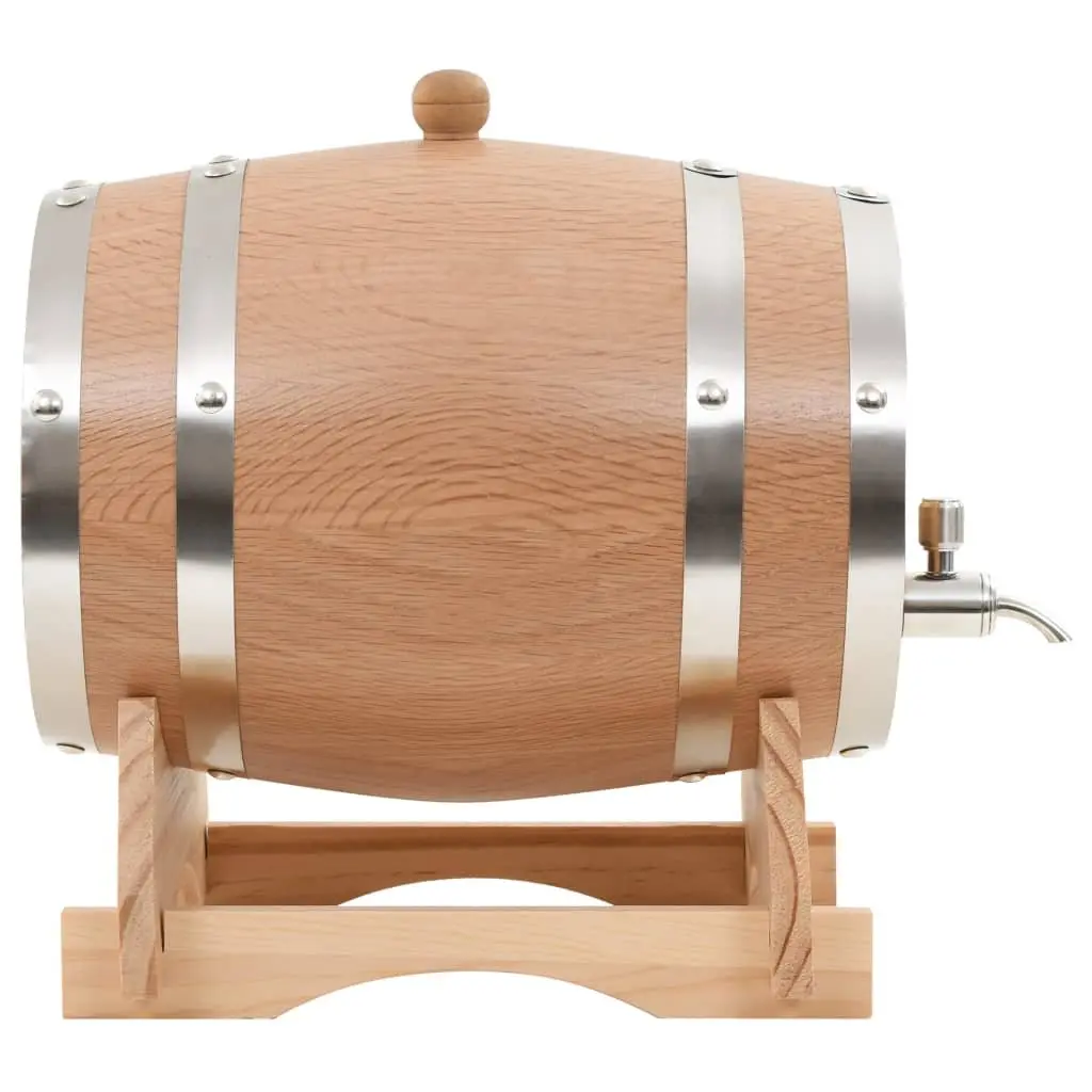 Wine Barrel with Tap Solid Oak Wood 6L Home Bar Dispenser Rustic Decor
