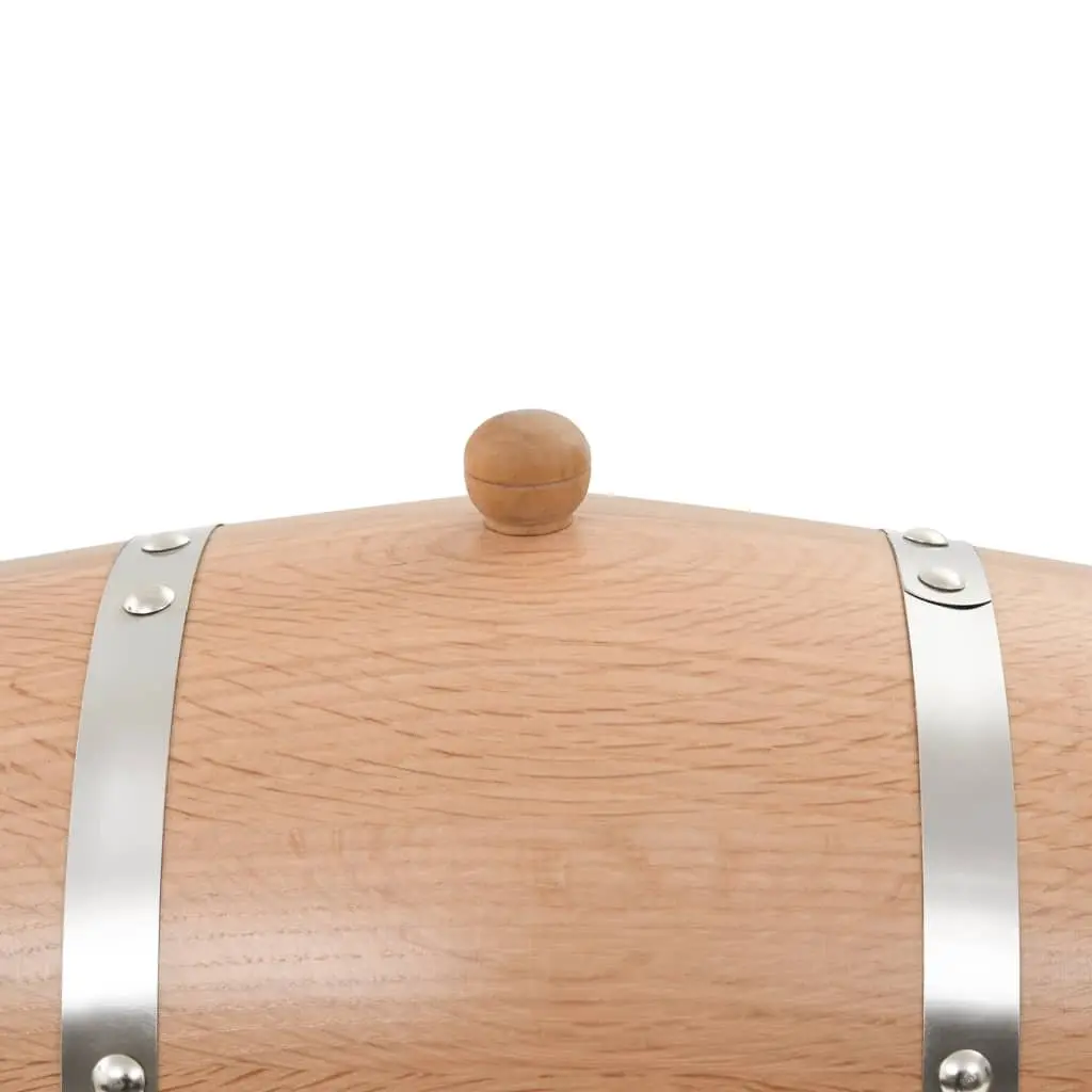 Wine Barrel with Tap Solid Oak Wood 6L Home Bar Dispenser Rustic Decor