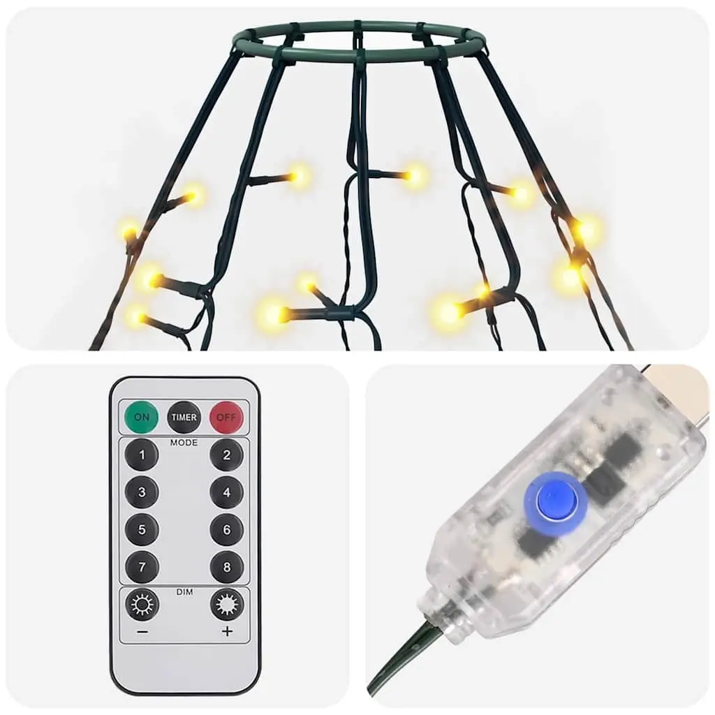 LED Net Lights for Christmas Tree Indoor Outdoor 180cm White Warm Bright