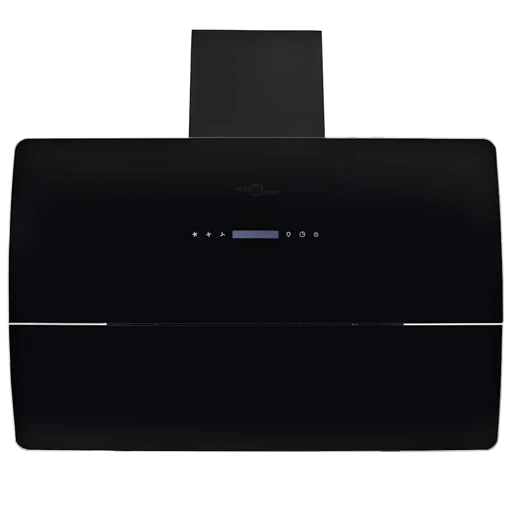 Wall Mounted Range Hood Kitchen 90cm Stainless Steel Black