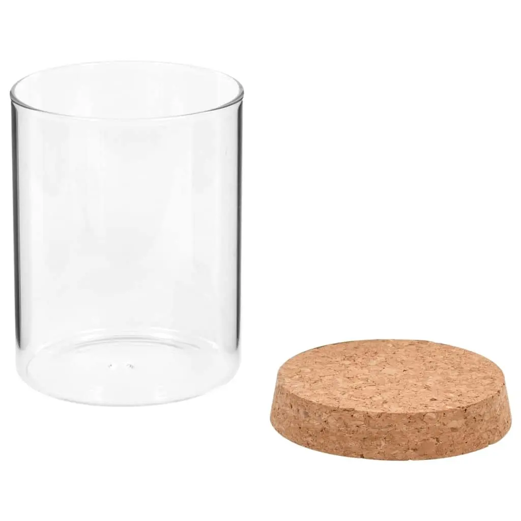 Glass Storage Jars for Kitchen Pantry 650ml Set of 6
