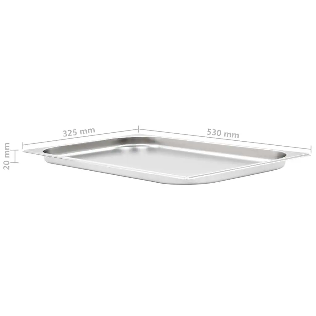 Gastronorm Containers Kitchen GN 1/1 20 mm 4 Piece Steam Table Pans