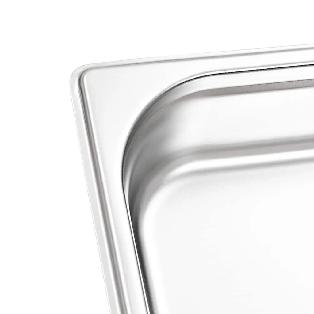 Gastronorm Containers 8 pcs GN 1/3 65 mm Stackable Steam Table Pans