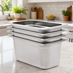 Gastronorm Containers 4 pcs, GN 1/3 Depth 150 mm, Professional Quality