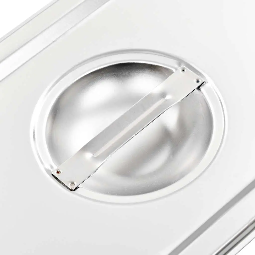 Stainless Steel Pan Lids for GN 1/3 Pans 4 Pack Kitchen Use