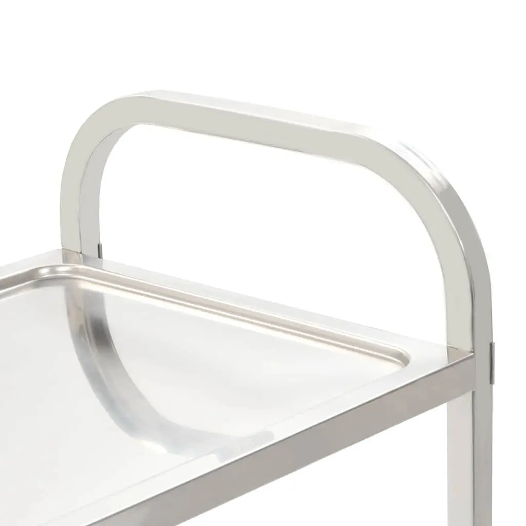 3-Tier Kitchen Trolley Stainless Steel Rolling Service Cart Dining Storage