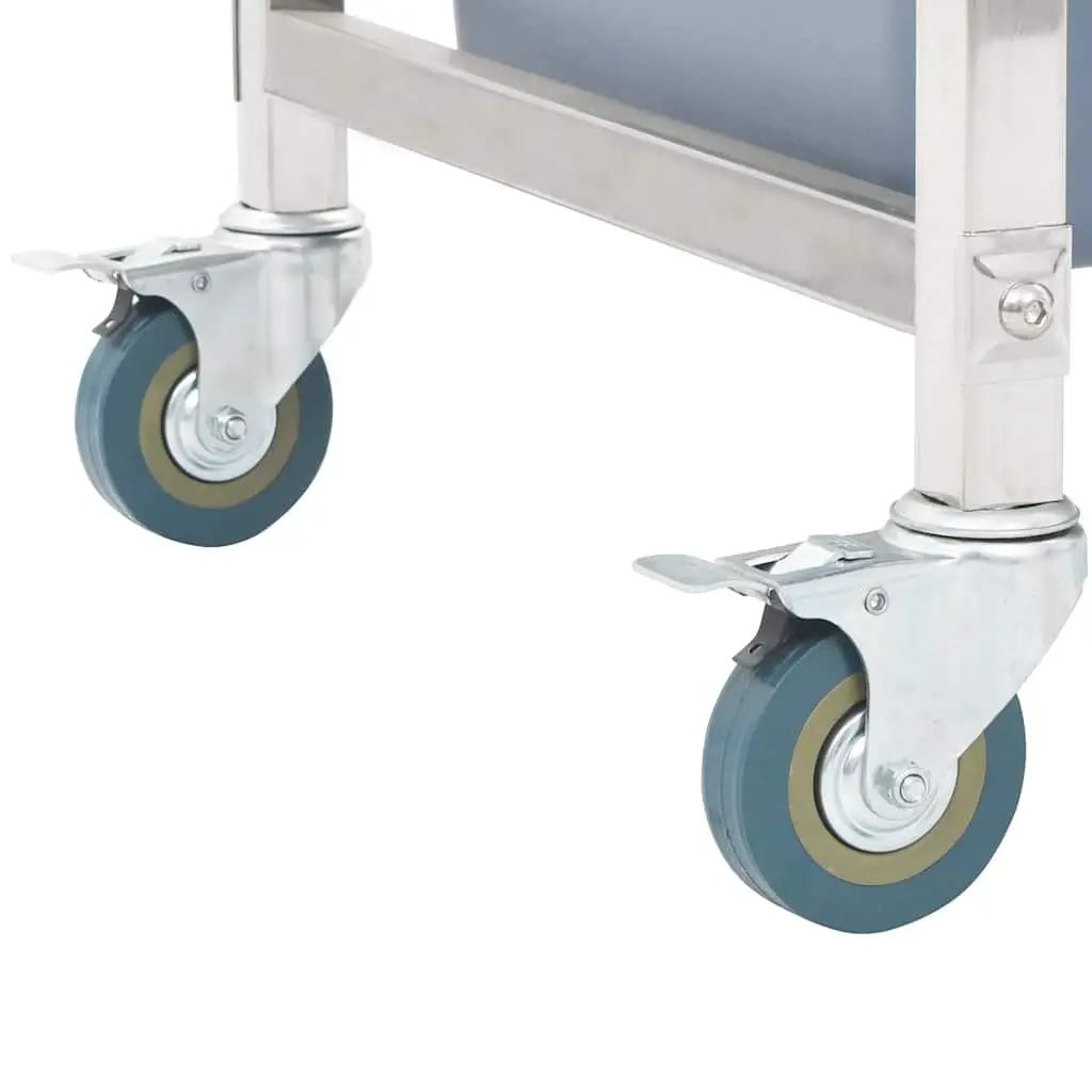 Kitchen Trolley Cart for Dining Room Storage with Plastic Containers 82 x 43.5 x 93 cm