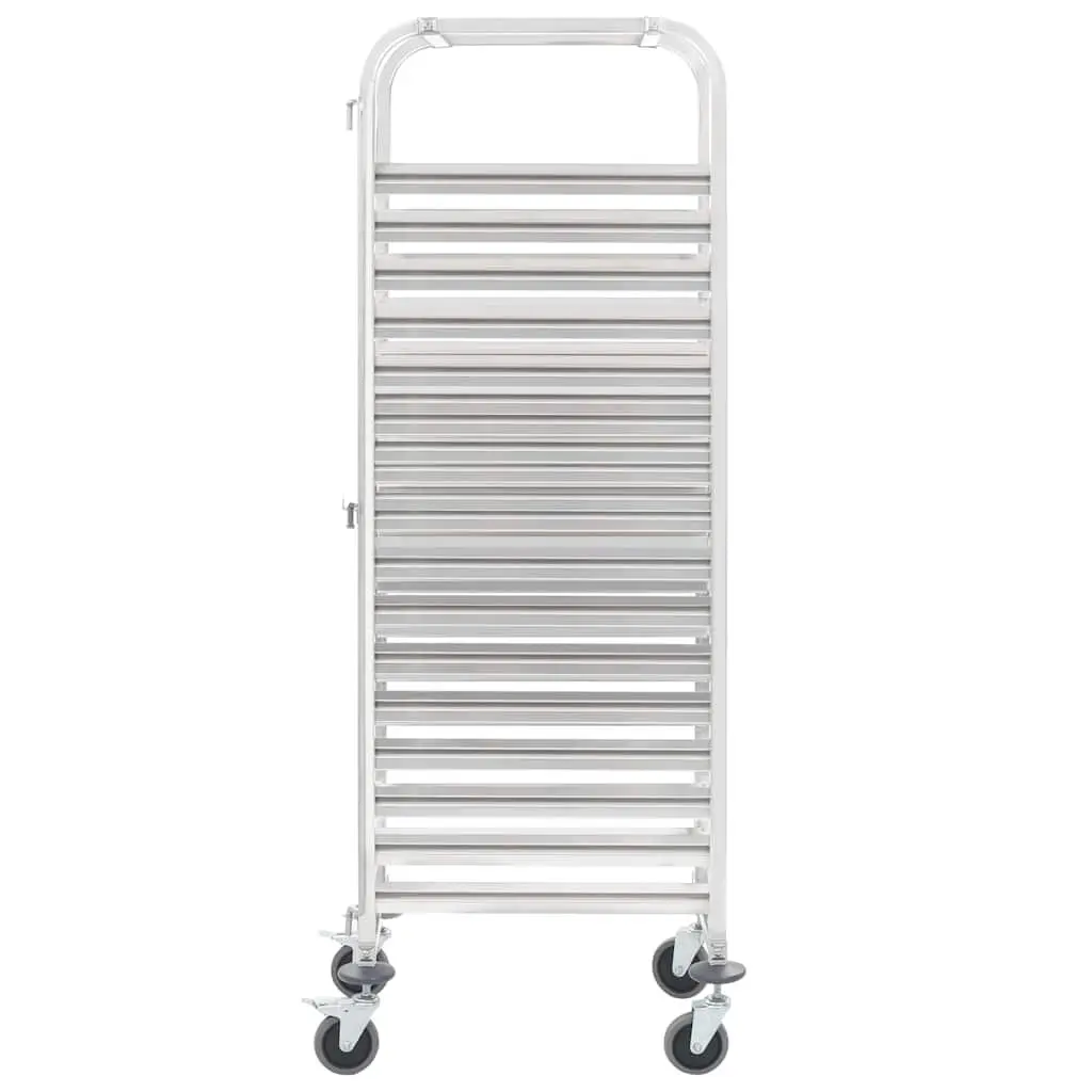 Kitchen Trolley 16 Tray Capacity Stainless Steel Frame Catering Serving Cart