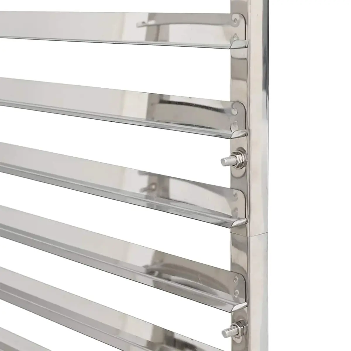 Kitchen Trolley 16 Tray Capacity Stainless Steel Frame Catering Serving Cart