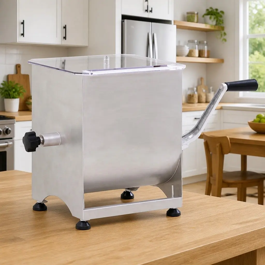 44 lb Manual Meat Mixer with Gear Box