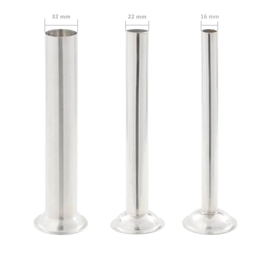 Manual Sausage Stuffer 3L Hopper Hand Crank Meat Filler Kitchen Tool 3 Tubes
