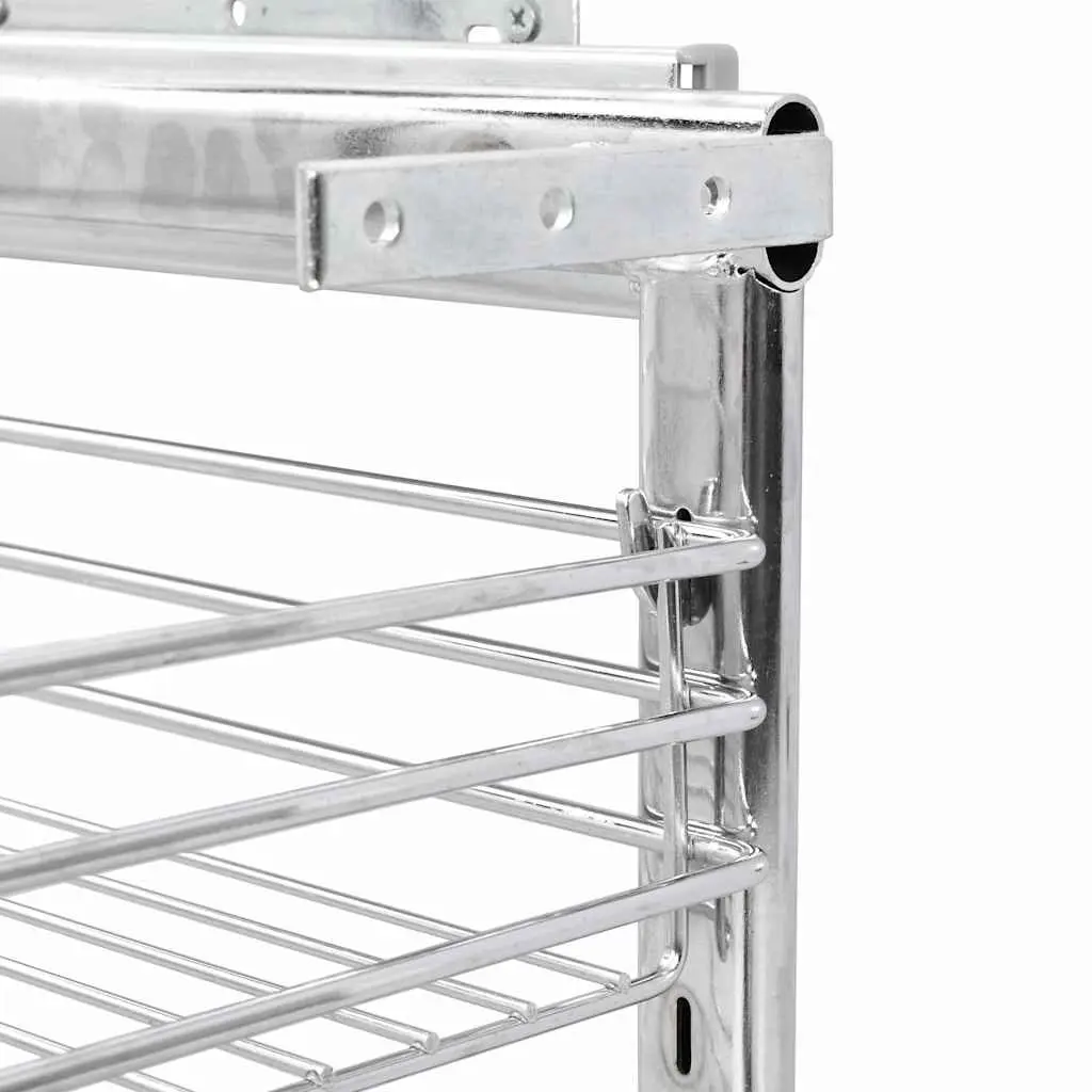 3-Tier Pull-out Kitchen Wire Basket Storage Organiser Cupboard 47 x 35 x 56 cm