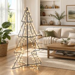 Christmas Cone Tree Specifications: 160 LEDs, 78x120cm