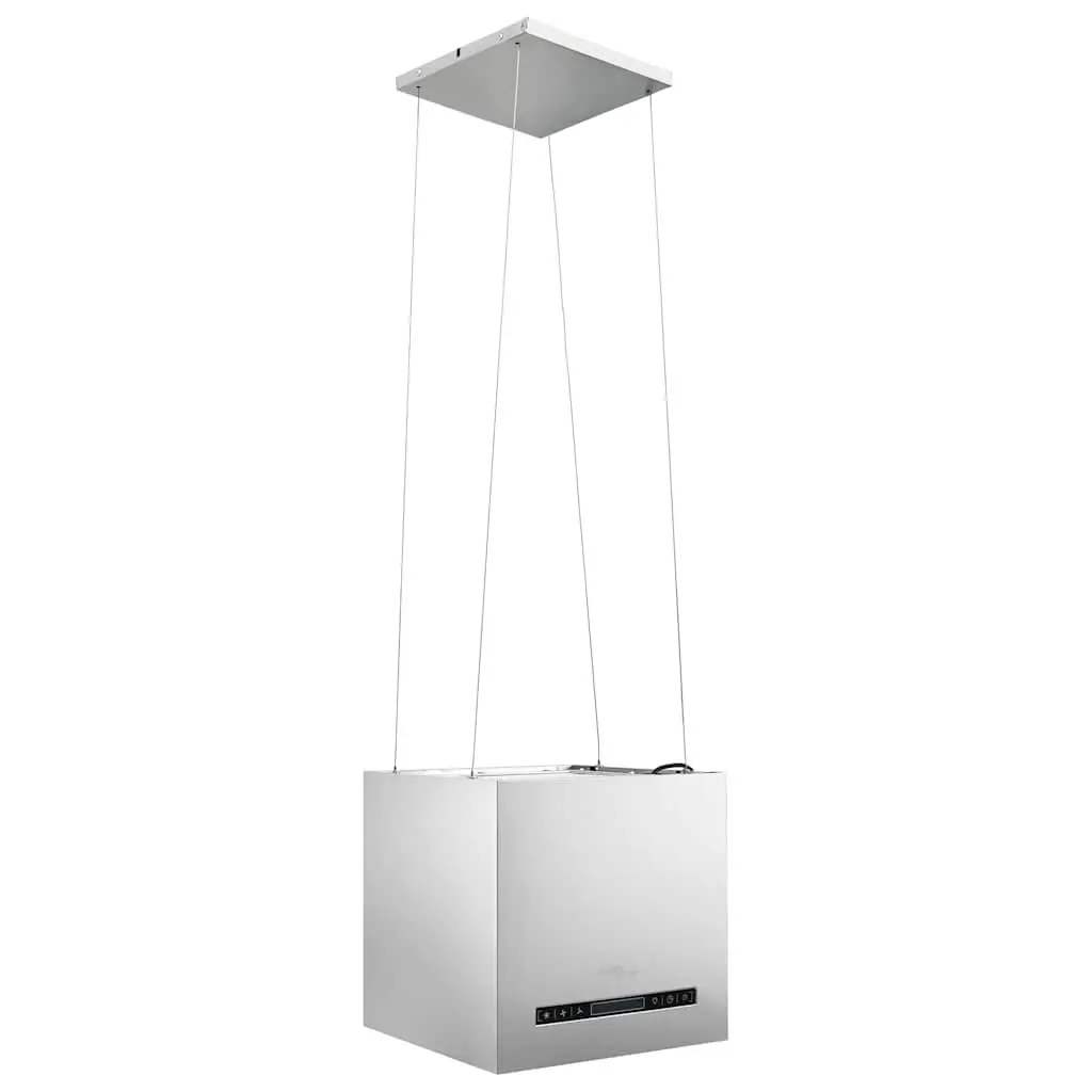Island Range Hood 37cm Ceiling Mounted Kitchen Extractor Touch LCD Stainless