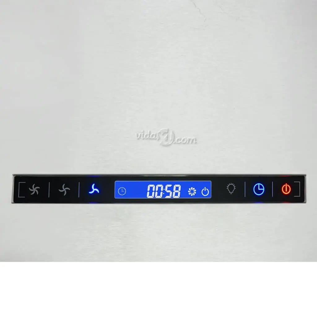 Island Range Hood 37cm Ceiling Mounted Kitchen Extractor Touch LCD Stainless