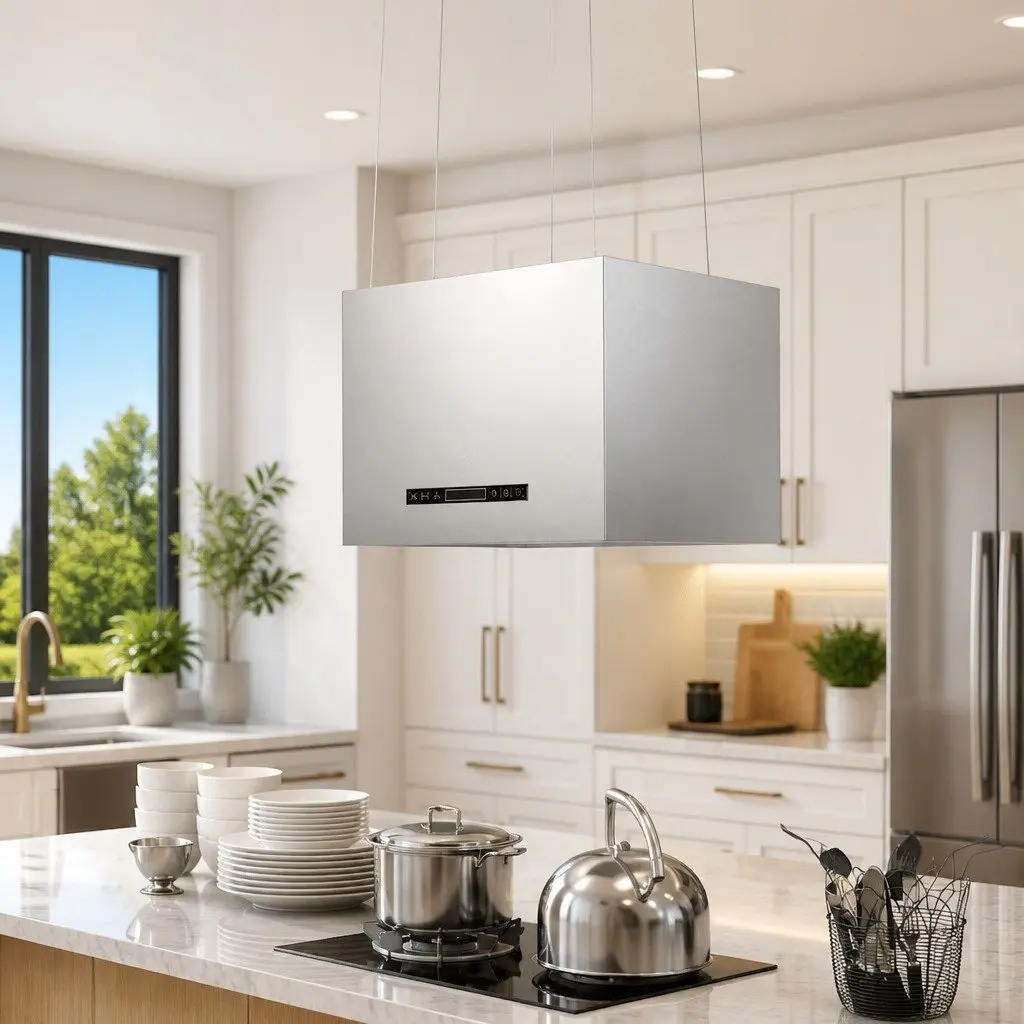 55cm Touch Sensor LCD Island Range Hood