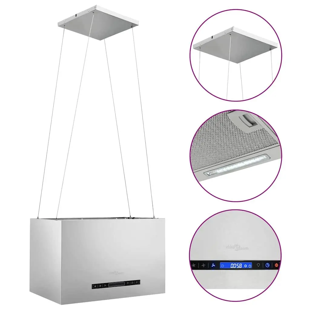 55cm Touch Sensor LCD Island Range Hood