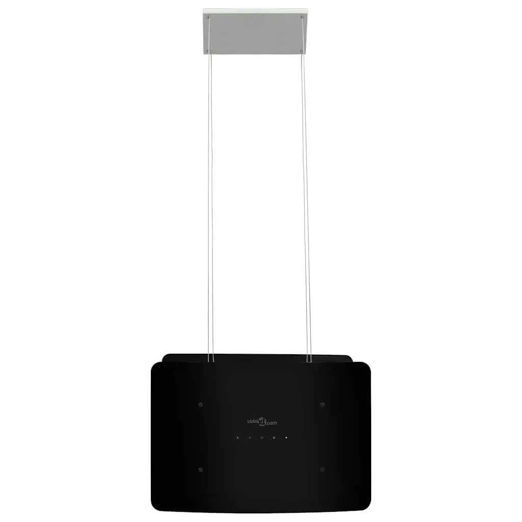 Island Range Hood Ceiling Hanging Kitchen Extractor Touch Sensor LCD Tempered